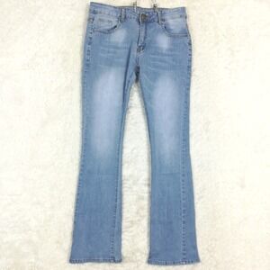 J Jeans Womens Boot Cut Blue Denim Light‎ Wash Mid Rise Stretch M